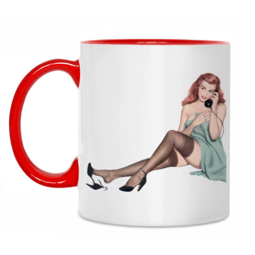 Кружка с принтом Девушка №6