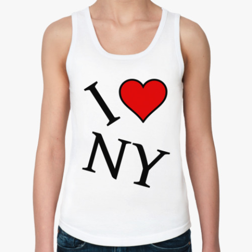 Женская майка с принтом i love NY