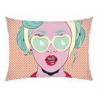 Подушка 47x35 см Heart Glasses Girl