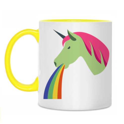 Кружка с принтом Vomiting Unicorn