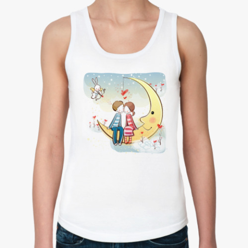 Женская майка с принтом Love moon