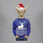 Олень хипстер новогодний