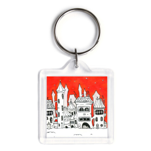 Брелок с принтом Рождественское настроение