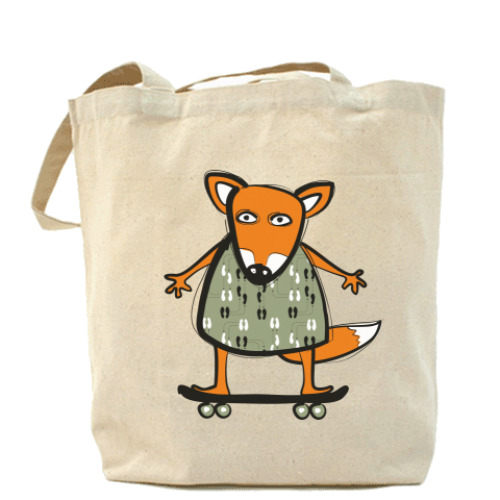 Сумка шоппер с принтом  'Лиса'