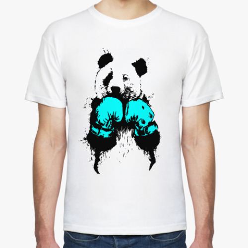 Футболка с принтом Панда-боксёр