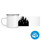 Кружка металлическая белая (круговая запечатка)