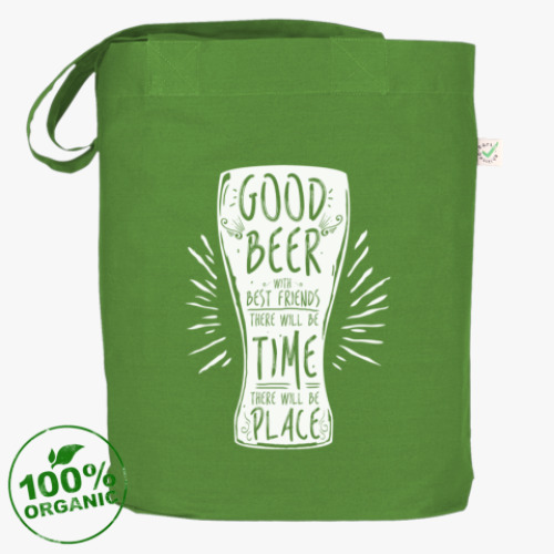 Сумка шоппер с принтом Весёлая кружка (funny mug)