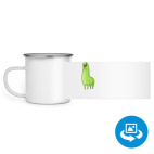 Кружка металлическая белая (круговая запечатка)