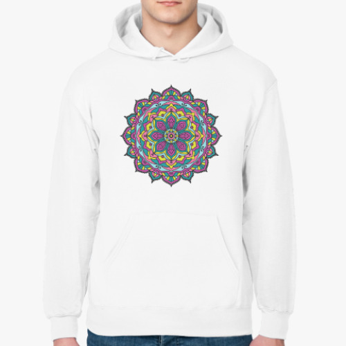 Толстовка худи с принтом Мандала