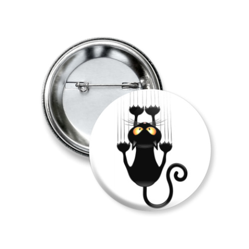 Значок 37мм Кошка с характером