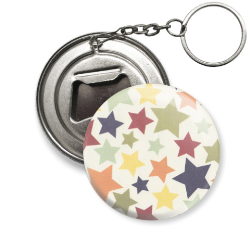 Брелок-открывашка с принтом Звездочки