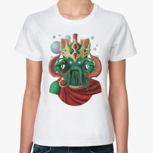 Классическая футболка с принтом Нептун