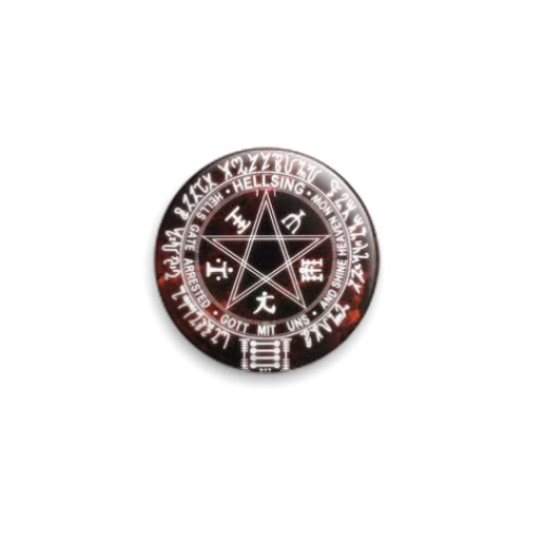 Значок 25мм с принтом Печать Кромвеля