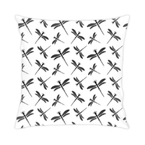 Подушка с принтом Стрекозы