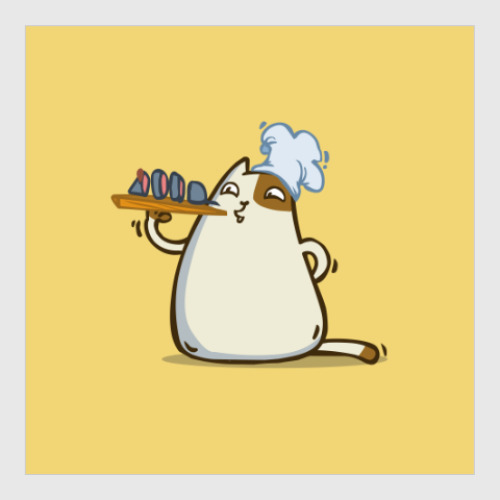 Постер с принтом Пятничный Котик №25