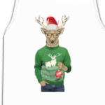 Олень хипстер новогодний