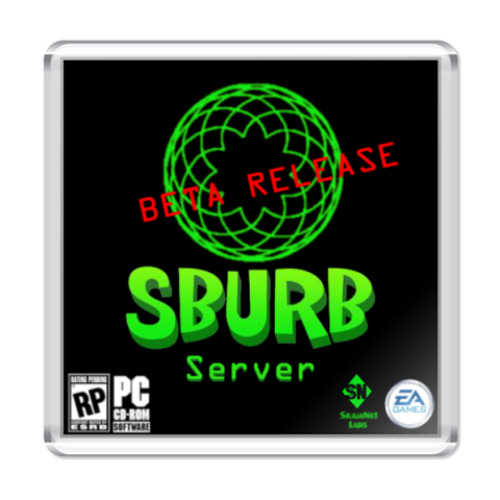 Магнит с принтом Сбурб