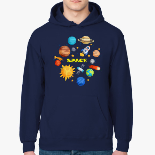 Толстовка худи с принтом Space (Космос)