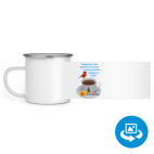 Кружка металлическая белая (круговая запечатка)