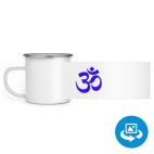 Кружка металлическая белая (круговая запечатка)