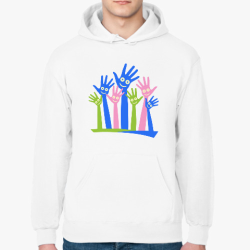 Толстовка худи с принтом Hands Up