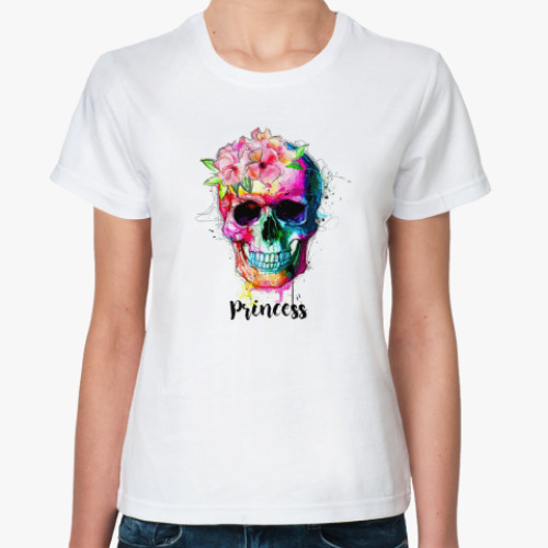 Классическая футболка с принтом Princess