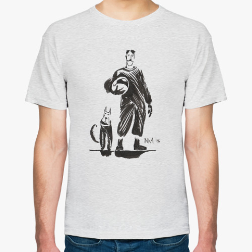 Футболка с принтом Космонавт и собака