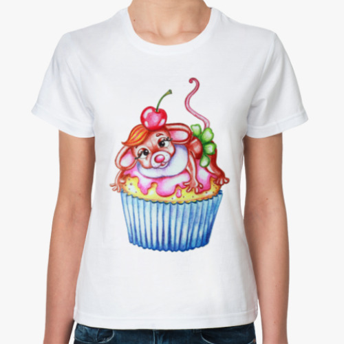 Классическая футболка с принтом Никому я тебя не отдам!