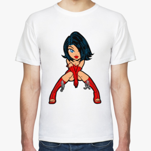 Футболка с принтом Девушка