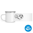 Кружка металлическая белая (круговая запечатка)