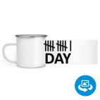 Кружка металлическая белая (круговая запечатка)