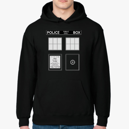Толстовка худи с принтом TARDIS Doctor Who