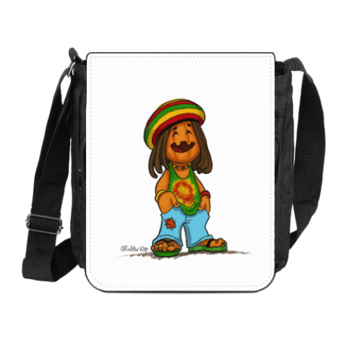 Сумка на плечо (мини-планшет) с принтом Тыква-хиппи