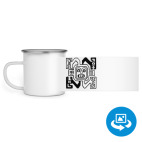 Кружка металлическая белая (круговая запечатка)