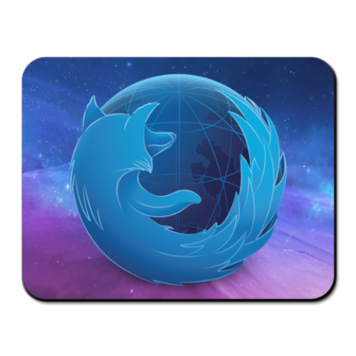 Коврик для мыши с принтом Space FireFox