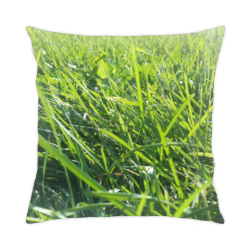 Подушка с принтом Трава