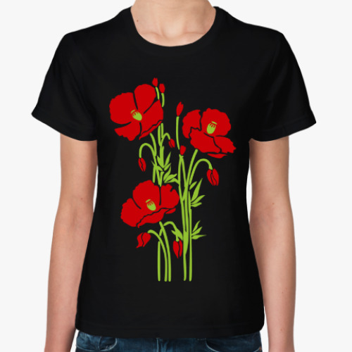 Женская футболка с принтом Маки