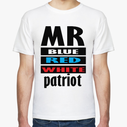 Футболка с принтом mr patriot (randow)