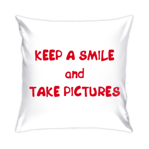 Подушка с принтом Акварельный Полароид