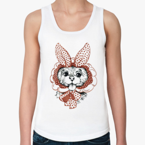 Женская майка с принтом Зайка