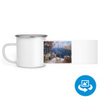 Кружка металлическая белая (круговая запечатка)