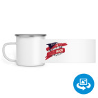 Кружка металлическая белая (круговая запечатка)