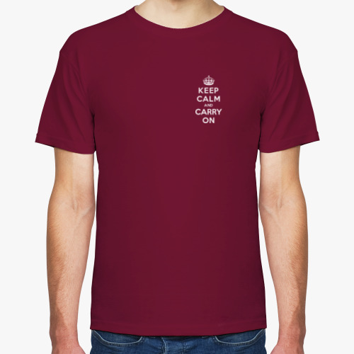 Футболка с принтом Keep Calm and Carry On