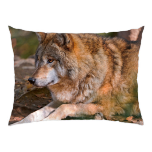 Подушка с принтом Волки
