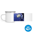 Кружка металлическая белая (круговая запечатка)