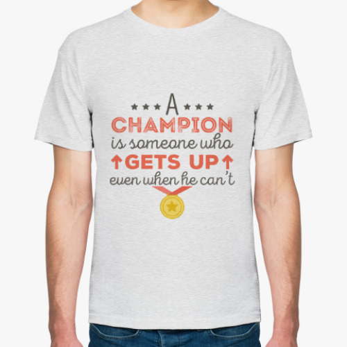 Футболка с принтом Победитель
