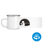 Кружка металлическая белая (круговая запечатка)