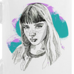 Взгляд с яркими красками