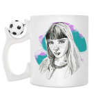 Кружка с футбольным мячиком