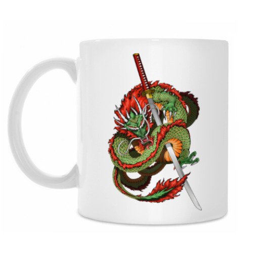 Кружка с принтом Дракон
